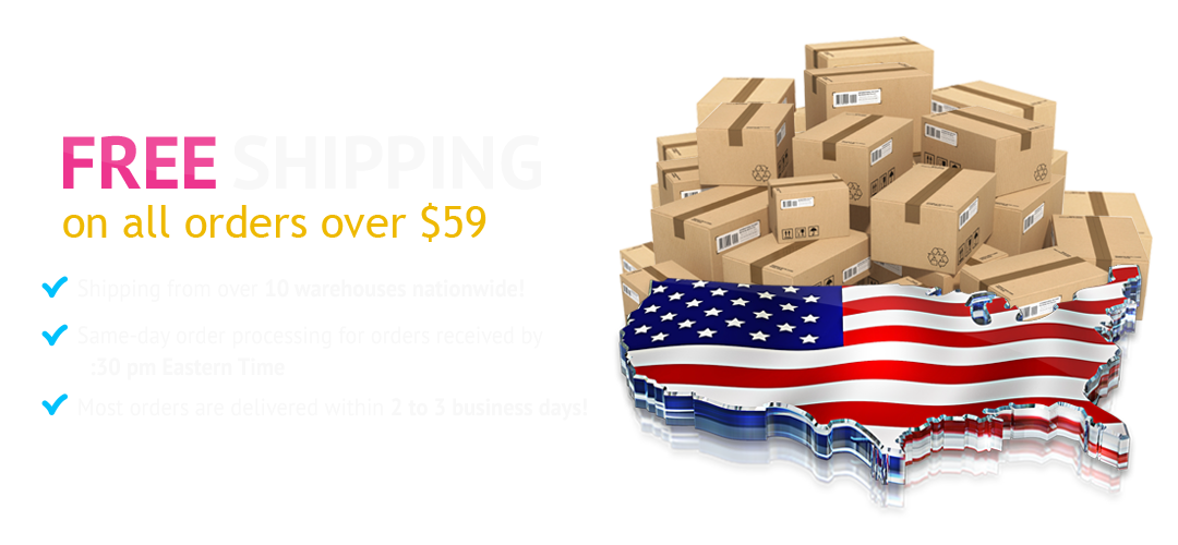 FREE SHIPPING on all orders over $49