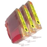 Canon BCI-3eY Compatible Yellow InkJet Cartridges (3/Pack)
