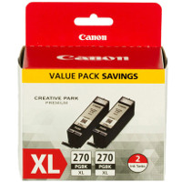 Canon 0319C005 / PGI-270XL Black Inkjet Cartridges (2/Pack)