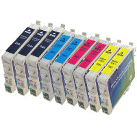 Epson T060120 / T060220 / T060320 / T060420 Remanufactured InkJet Cartridge Value Pack (3 Black / 2 Cyan / 2 Magenta / 2 Yellow)