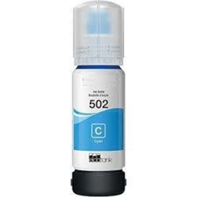 Remanufactured Epson T502 Cyan (T502) Cyan Ink Bottles