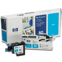 Hewlett Packard HP C4821A (HP 80) Printhead for Cyan Inkjet Cartridges and Printhead Cleaner