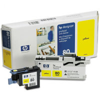 Hewlett Packard HP C4823A (HP 80) Printhead for Yellow Inkjet Cartridges and Printhead Cleaner