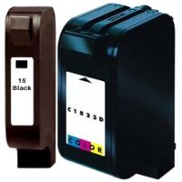 Hewlett Packard HP C6615A & C1823D (HP 15 / HP 23) Remanufactured InkJet Cartridges