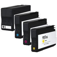 Remanufactured HP 950XL Black / 951XL Cyan / 951XL Magenta / 951XL Yellow Inkjet Cartridge MultiPack