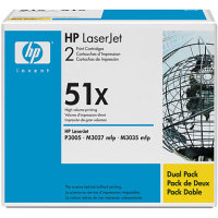 Hewlett Packard HP Q7551XD (HP 51X) Laser Toner Cartridge Dual Pack