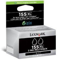 Lexmark 14N1837 (Lexmark #155XL Black) InkJet Cartridge Dual Pack