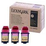 Lexmark 15M0100 (Lexmark Tri-Pack #75) High Capacity Black InkJet Cartridges