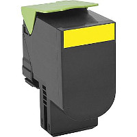 Compatible Lexmark 80C1HY0 Yellow Laser Toner Cartridge (Made in North America; TAA Compliant)